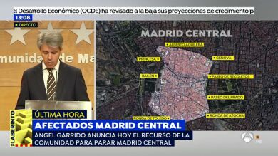 Ángel Garrido anuncia el recurso para parar Madrid Central: 