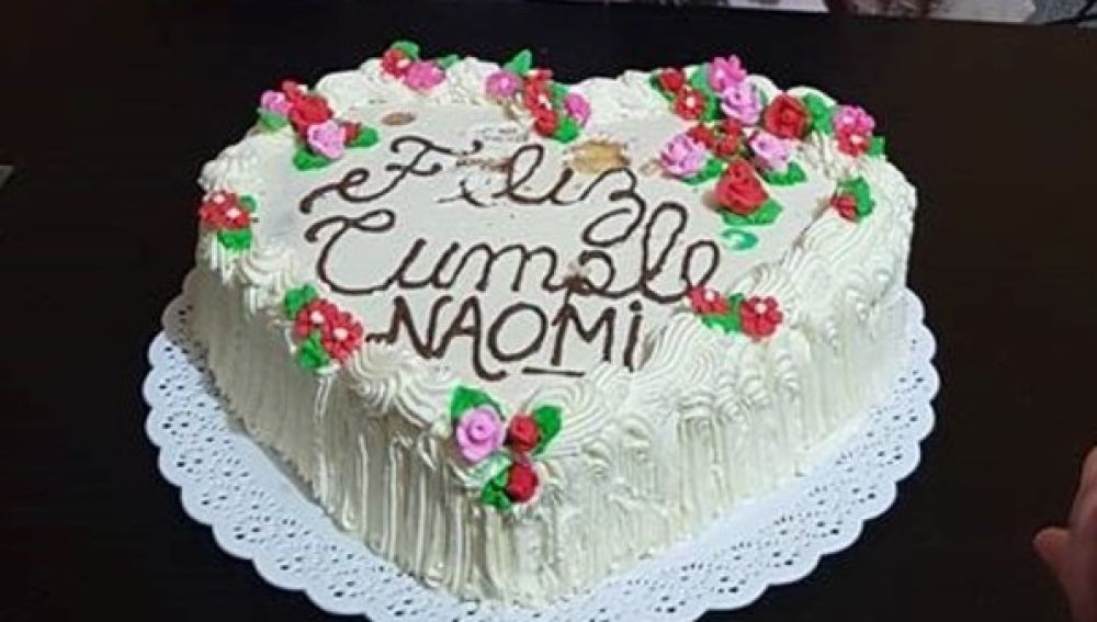 Tarta de cumpleaños de Naomi, la joven asesinada