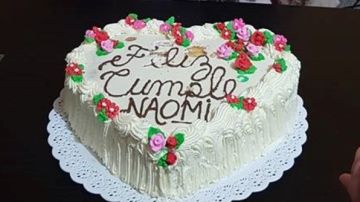 Tarta de cumpleaños de Naomi, la joven asesinada