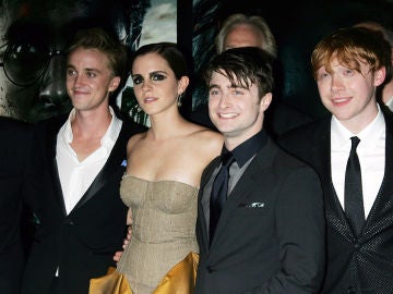 Tom Felton, Emma Watson, Daniel Radcliffe y Rupert Grint