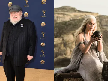 Geroge R.R. Martin y Daenerys Targaryen Geroge R.R. Martin y Daenerys Targaryen