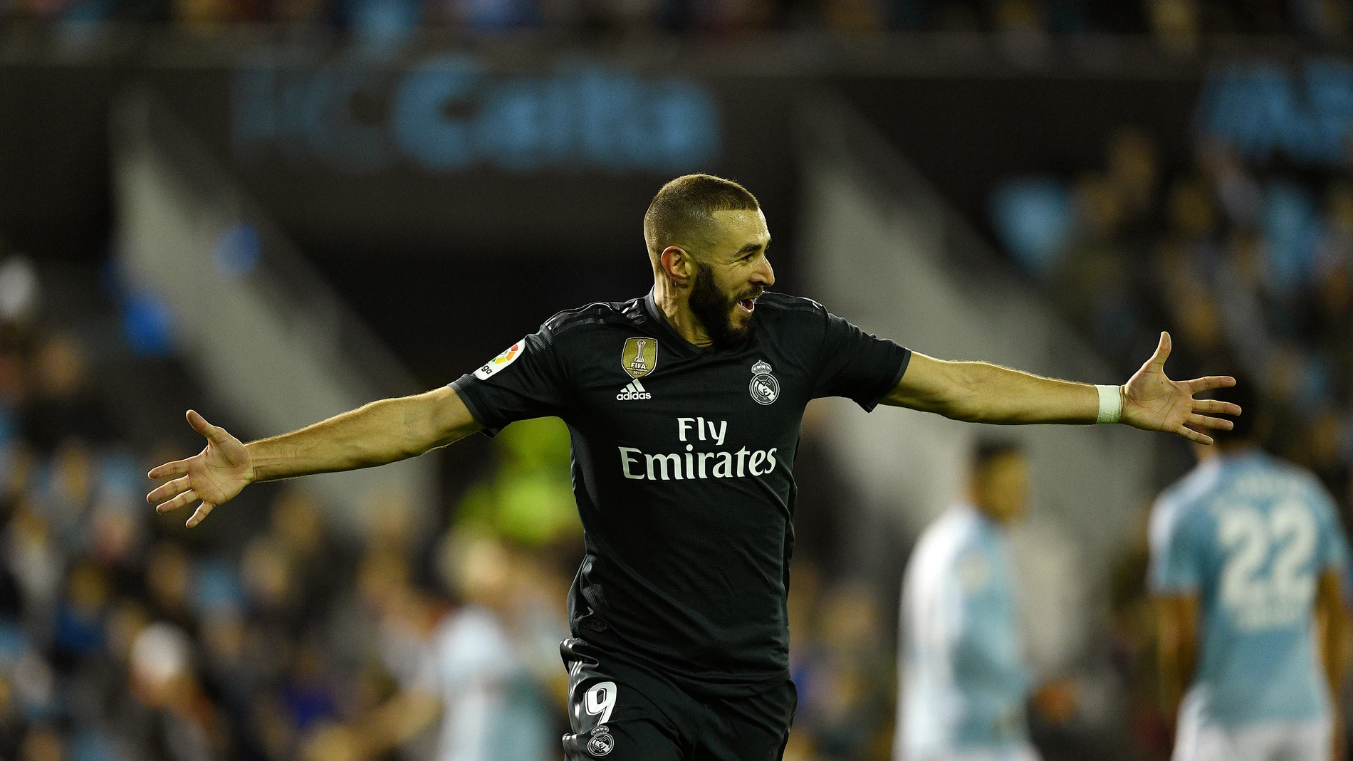 Benzema celebra un gol Benzema celebra un gol