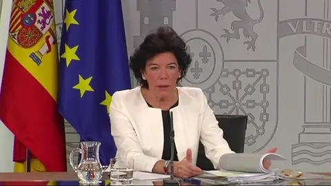 La ministra portavoz, Isabel Celaá La ministra portavoz, Isabel Celaá