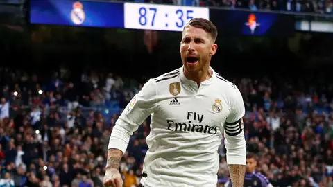 Sergio Ramos celebra un gol Sergio Ramos celebra un gol