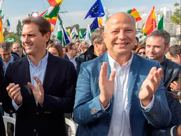 Juan Marín, Albert Rivera y Javier Imbroda Juan Marín, Albert Rivera y Javier Imbroda