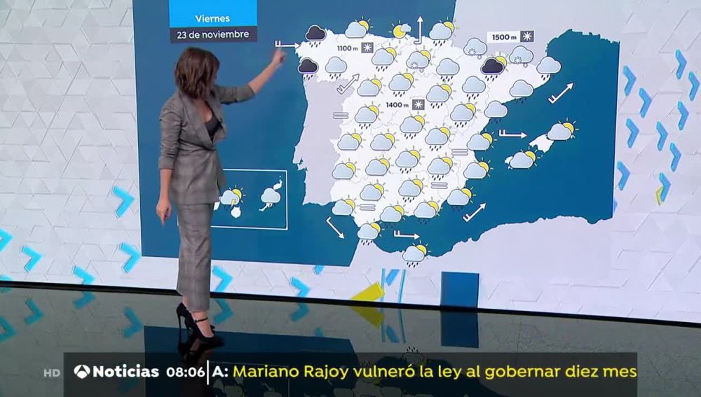 Jornada de lluvias y chubascos que serán persistentes en Galicia 