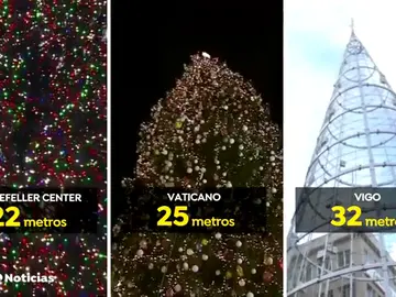 El arbol de Navidad de Vigo es más grande que el de Nueva York o El Vaticano El arbol de Navidad de Vigo es más grande que el de Nueva York o El Vaticano