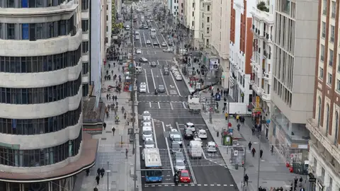 Nuevo aspecto de la Gran Vía de Madrid Nuevo aspecto de la Gran Vía de Madrid