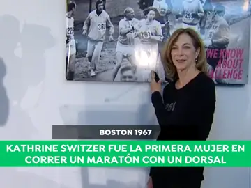 Kathrine Switzer, la primera mujer en correr el maratón de Boston con dorsal en 1967 Kathrine Switzer, la primera mujer en correr el maratón de Boston con dorsal en 1967