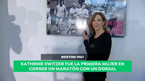 Kathrine Switzer, la primera mujer en correr el maratón de Boston con dorsal en 1967 Kathrine Switzer, la primera mujer en correr el maratón de Boston con dorsal en 1967