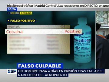 Pasa cuatro días en prisión tras fallar el 'narcotest' del aeropuerto