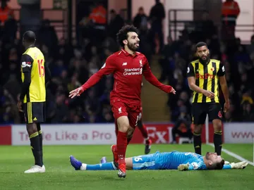 Salah celebra su gol contra el Watford Salah celebra su gol contra el Watford