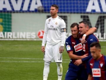 Sergio Ramos durante el partido contra el Eibar