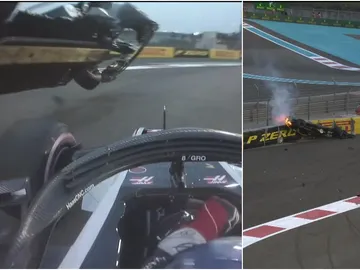 El espectacular accidente de Hulkenberg El espectacular accidente de Hulkenberg