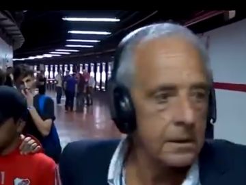 El presidente de River sale corriendo del estadio