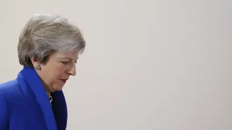 Theresa May antes de una rueda de prensa Theresa May antes de una rueda de prensa