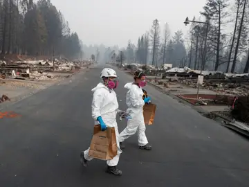 Zonas arrasadas tras el incendio de California Zonas arrasadas tras el incendio de California