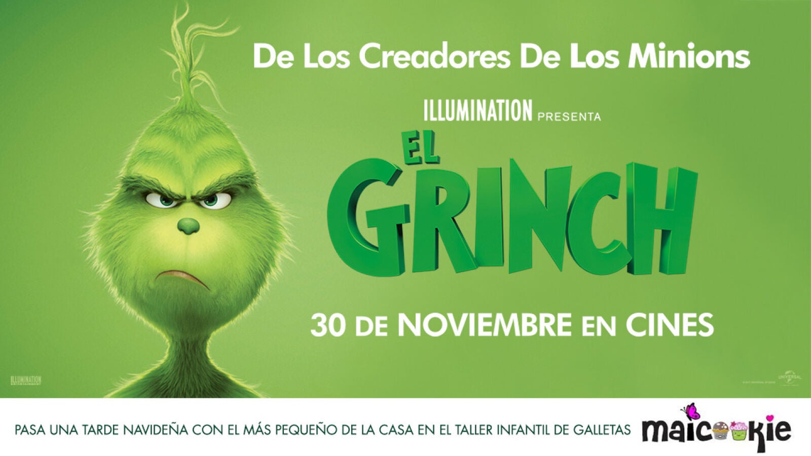 CONCURSO: Consigue un cursillo infantil para aprender a hacer galletas en Mai Cookie con 'El Grinch' 