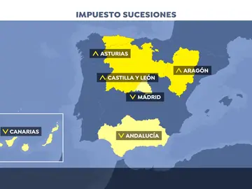 El mapa del impuesto de Sucesiones y Donaciones. El mapa del impuesto de Sucesiones y Donaciones.