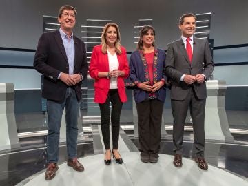 Los cuatro principales candidatos a la Presidencia de la Junta de Andalucía 
