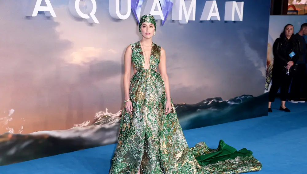 Amber Heard en la premiere en Londres de 'Aquaman'