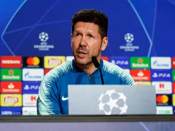 Simeone, en rueda de prensa Simeone, en rueda de prensa
