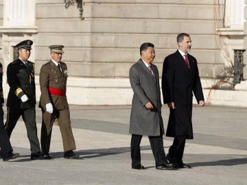 Recibimiento al presidente chino