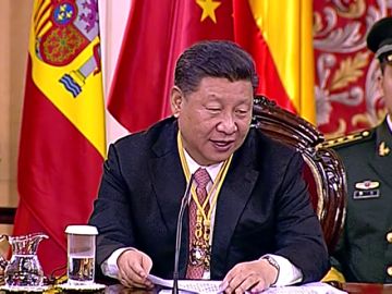 El presidente chino recibe las llaves de la ciudad de Madrid El presidente chino recibe las llaves de la ciudad de Madrid