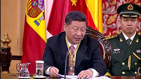 El presidente chino recibe las llaves de la ciudad de Madrid El presidente chino recibe las llaves de la ciudad de Madrid