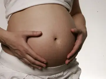 Imagen de archivo de una mujer embarazada Imagen de archivo de una mujer embarazada