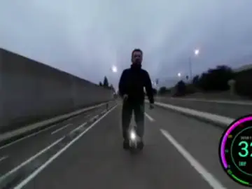 Caída en patinete a 50 kilómetros por hora Caída en patinete a 50 kilómetros por hora