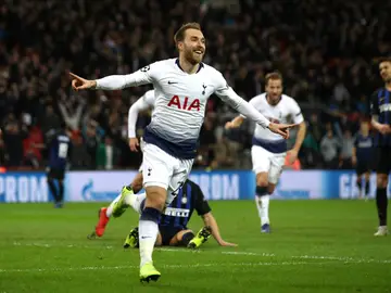 Eriksen celebra su gol con el Tottenham Eriksen celebra su gol con el Tottenham