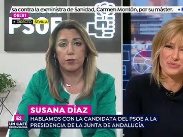 Susana Díaz, en una entrevista en Espejo Público Susana Díaz, en una entrevista en Espejo Público