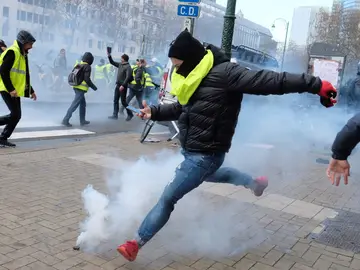 Manifestación de 'chalecos amarillos' en Bruselas Manifestación de 'chalecos amarillos' en Bruselas