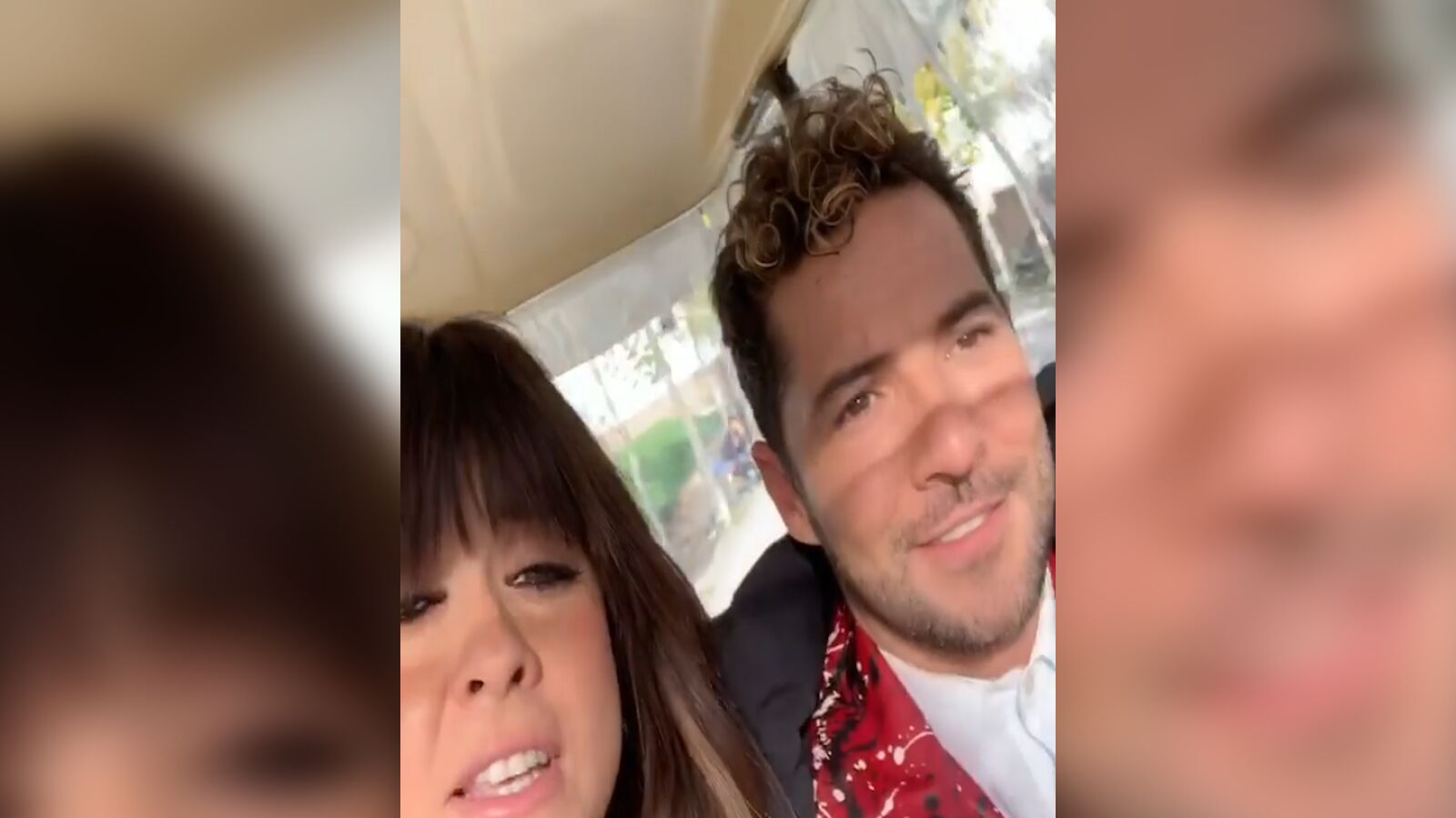 Así se divierten Vanesa Martín y David Bisbal de camino a 'La Voz Kids'