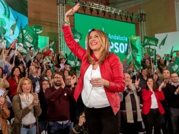 La candidata del PSOE-A a la presidencia de la Junta de Andalucía, Susana Díaz