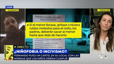 Un restaurante de Salamanca coloca un cartel con las normas que deben cumplir los niños: 