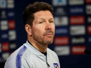 Simeone, en rueda de prensa Simeone, en rueda de prensa