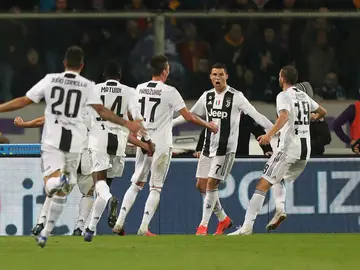 La Juventus celebra un gol La Juventus celebra un gol