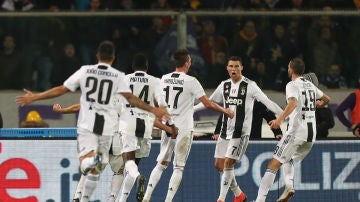 La Juventus celebra un gol