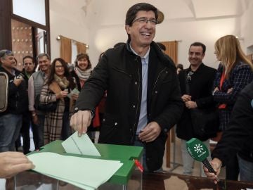 El candidato a la Presidencia de la Junta de Andalucía por Ciudadanos, Juan Marín