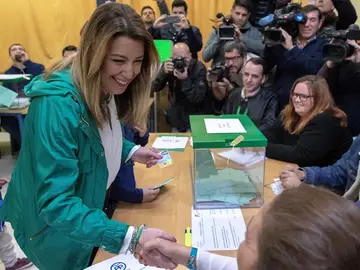 La candidata del PSOE-A a la presidencia de la Junta de Andalucía, Susana Díaz La candidata del PSOE-A a la presidencia de la Junta de Andalucía, Susana Díaz