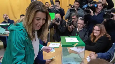 La candidata del PSOE-A a la presidencia de la Junta de Andalucía, Susana Díaz La candidata del PSOE-A a la presidencia de la Junta de Andalucía, Susana Díaz