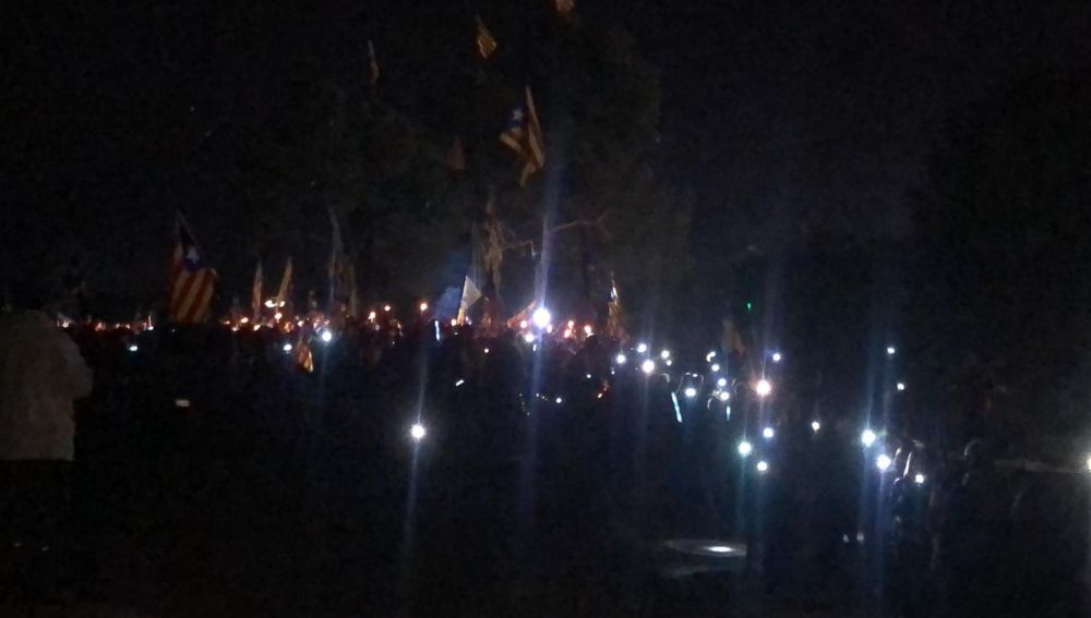 Concentración en Lledoners por los presos en huelga de hanbre