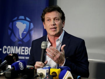 El presidente de la CONMEBOL, Alejandro Domínguez