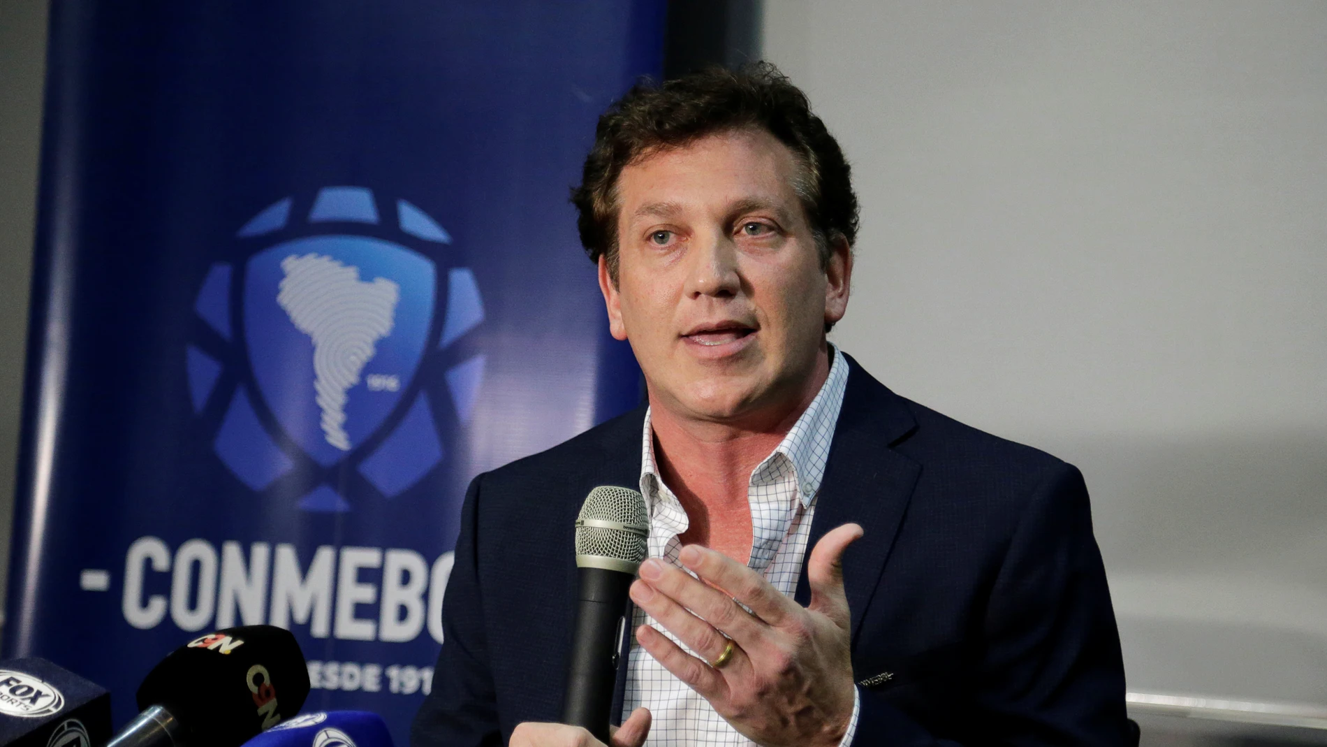 El presidente de la CONMEBOL, Alejandro Domínguez El presidente de la CONMEBOL, Alejandro Domínguez
