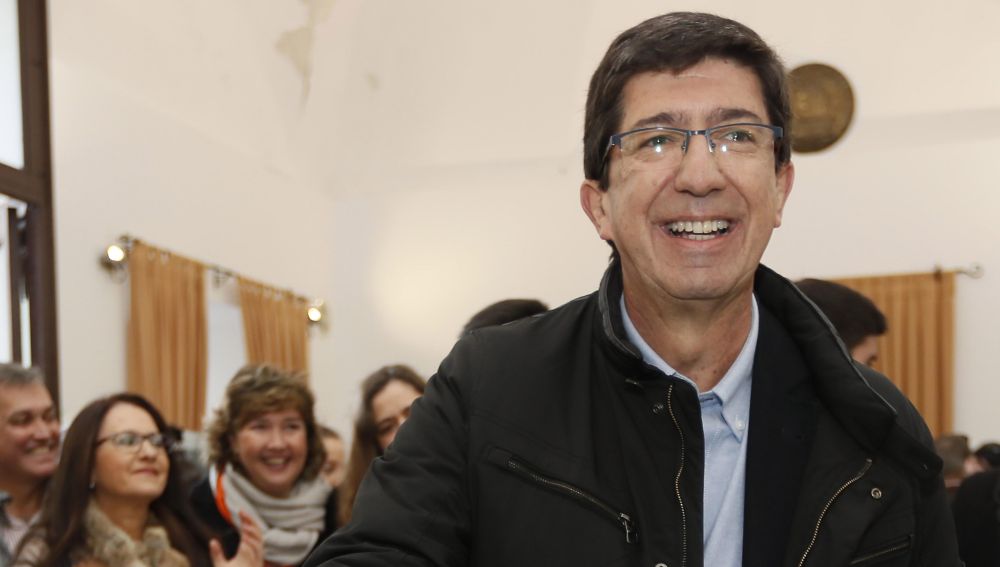El candidato a la Presidencia de la Junta de Andalucía por Ciudadanos, Juan Marín