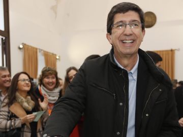 El candidato a la Presidencia de la Junta de Andalucía por Ciudadanos, Juan Marín