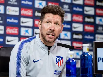 Simeone, en rueda de prensa Simeone, en rueda de prensa