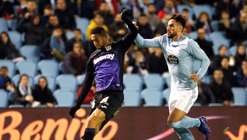 Momento del partido entre el Celta y el Leganés
